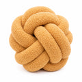 Knotenkissen 30 cm Bouclé Stoff Senfgelb Dekokissen