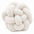 Knotenkissen 30 cm Creme Bouclé Dekokissen