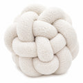 Knotenkissen 30 cm Creme Bouclé Dekokissen