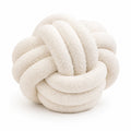 Knotenkissen 30 cm Creme Teddyplüsch dekoratives Sofakissen