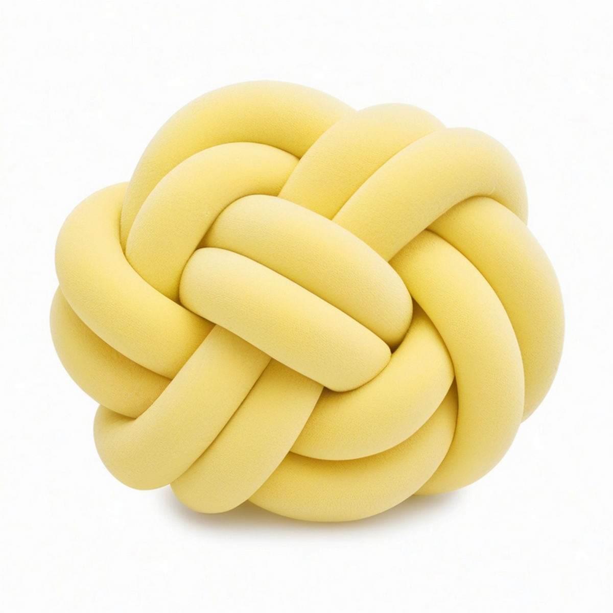 Knotenkissen 30 cm Polyester Gelb weich dekorativ