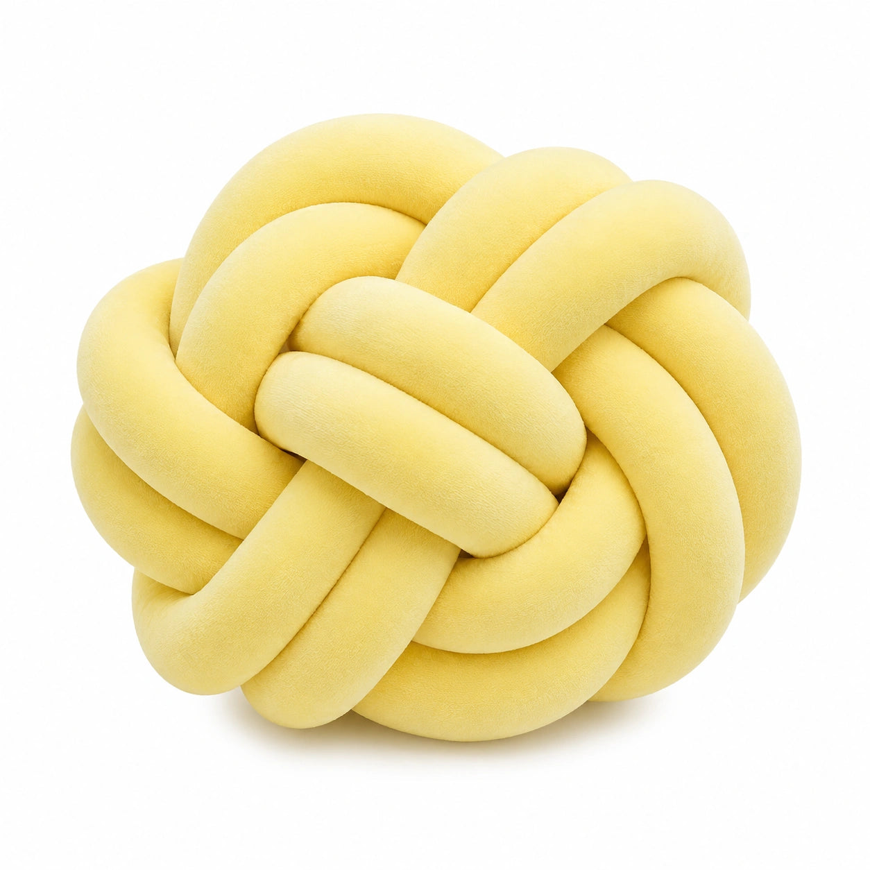 Knotenkissen 30 cm Polyester Gelb weich dekorativ