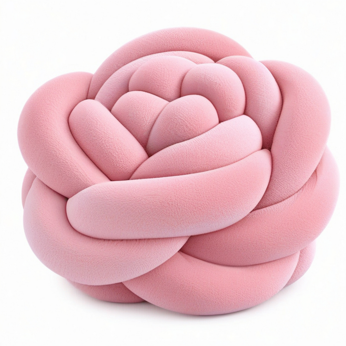 Zierkissen Knoten 30 cm Polyester Rosa dekorativ weich