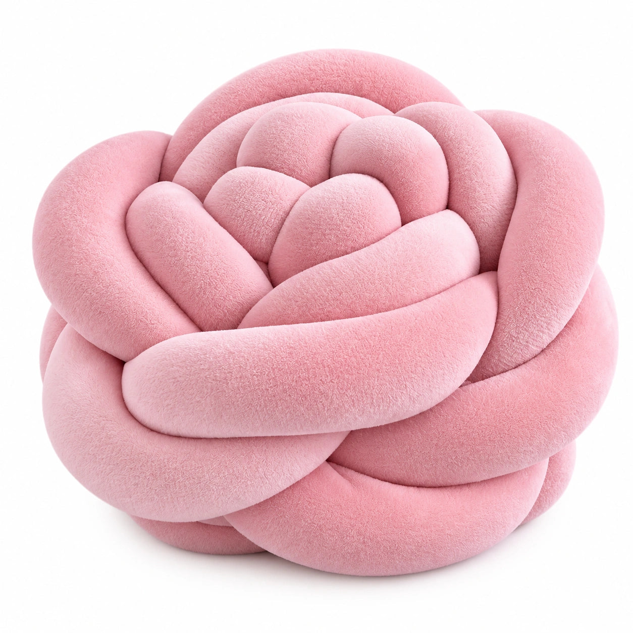 Zierkissen Knoten 30 cm Polyester Rosa dekorativ weich