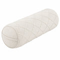 Nackenrolle 18 x 45 cm aus Textil in Creme mit Strukturmuster