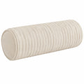 Nackenrolle 20 x 50 cm aus Polyester in Creme mit gerippter Oberfläche