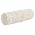 Nackenrolle 15 x 45 cm aus gewebtem Textil in Creme für Sofa und Bett mit Strukturmuster