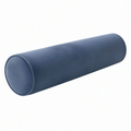 Nackenrolle 15 x 45 cm dunkelblau in Samtoptik für Sofa und Bett