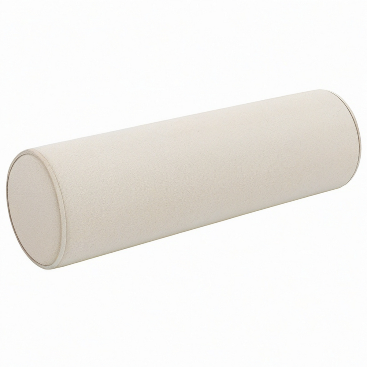 Nackenrolle 20 x 60 cm Stoff Creme - zylindrisch für Sofa und Bett