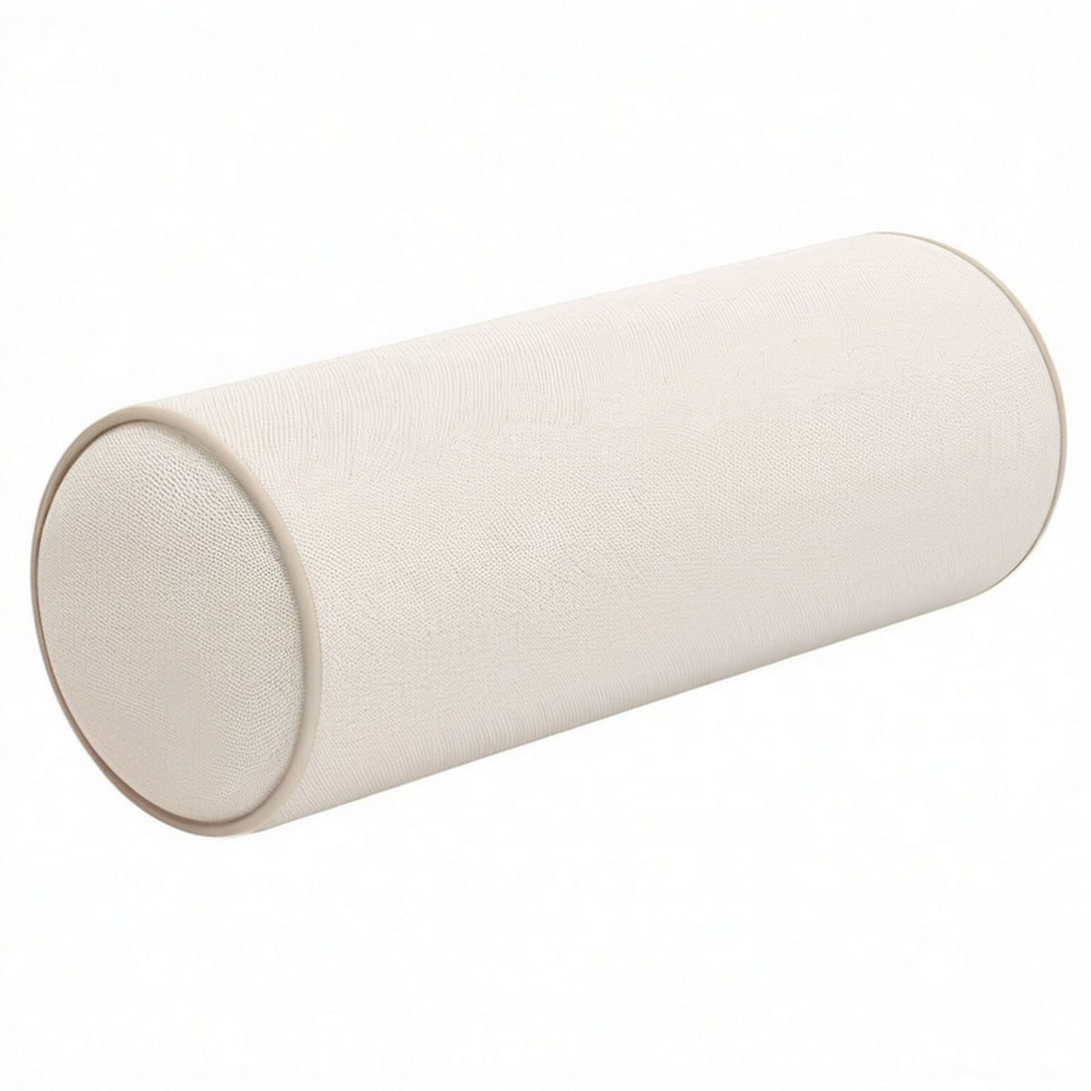 Nackenrolle 20 x 50 cm aus Strukturstoff in Creme als Dekokissen