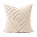 Dekokissen 45 x 45 cm Creme Textil mit Strukturmuster