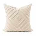 Dekokissen 45 x 45 cm Creme Textil mit Strukturmuster