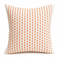 Dekokissen 45 x 45 cm Creme Orange textilbezogen gestreift
