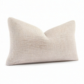 Dekokissen 50 x 30 cm Baumwollmischgewebe Beige strukturiert 2er Set