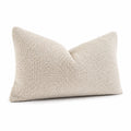 Dekokissen 50 x 30 cm Baumwollmischgewebe Beige strukturiert 2er Set
